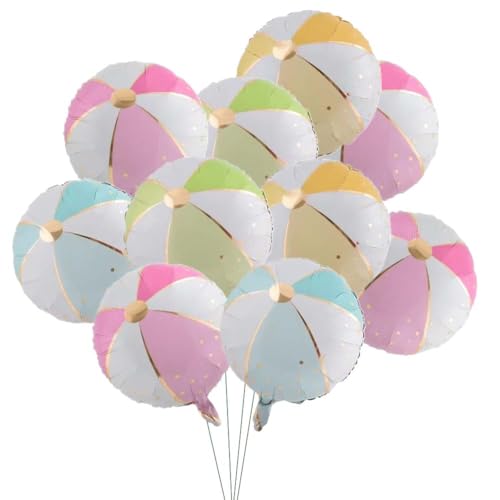 FANYPET 12PCS 18" Beach Ball Mylar Balloons for Summer Parties
