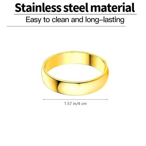 10 Gold Stainless Steel Napkin Rings for Elegant Table Settings