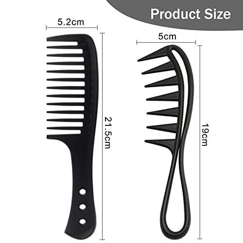 Wide Tooth Comb 2 Pcs Large Detangling Hair Combs for Curly Hair Wigs