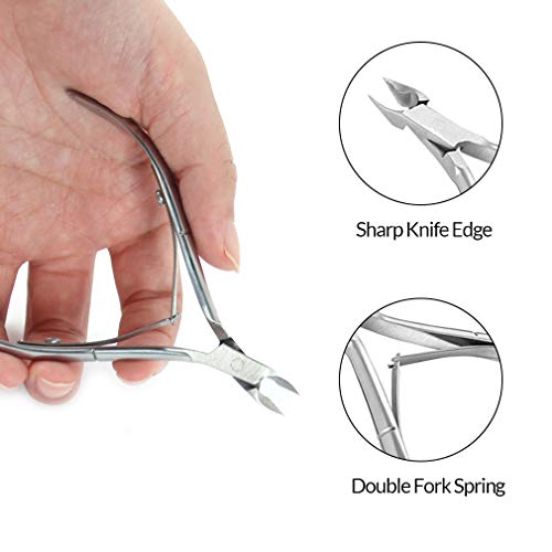 Aosome 5-Piece Stainless Steel Cuticle Nipper and Pusher Set Manicure Tools