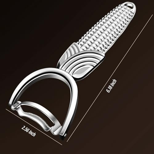 Maxjoy Corn Peeler & Cob Stripper, Stainless Steel Blade - Silver, 1 Pack