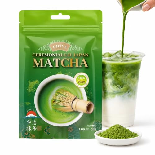 Uji Ceremonial Grade Matcha Powder - Green 1.06oz, Umami-Rich
