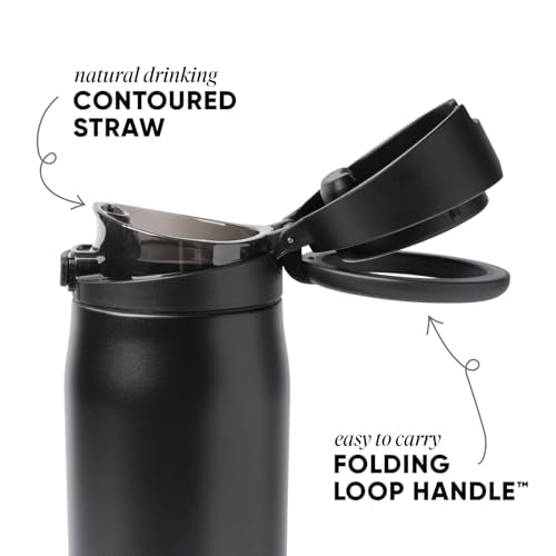 Simple Modern Halloween Mesa Loop Water Bottle with Straw | 24oz Cup Holder Friendly Insulated Stainless Steel Bottles for Travel, Sports and School | Spiderwebs