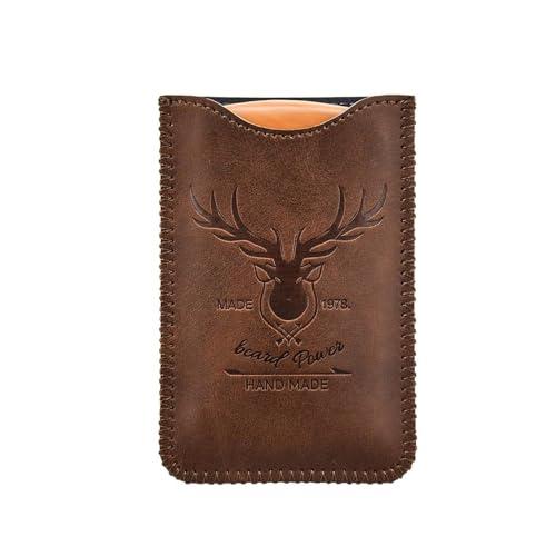 Wooden Beard Comb with Travel Case - Natural Pocket Sized Grooming Tool
