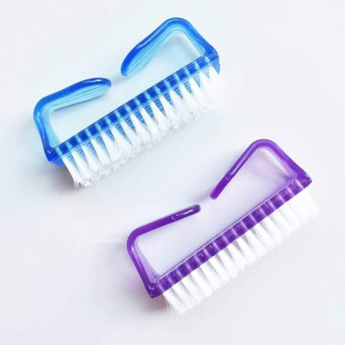 Leline's Handle Grip Nail Brush 2-Piece Set - Soft Bristle Dirt Remover