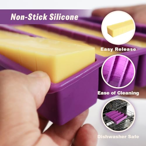 Large Silicone Butter Mold Set with Lid & Spatulas - Non-Stick