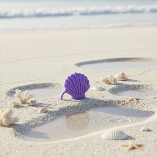 Purple Shell Silicone Straw Cover Cap for Stanley Cup Reusable