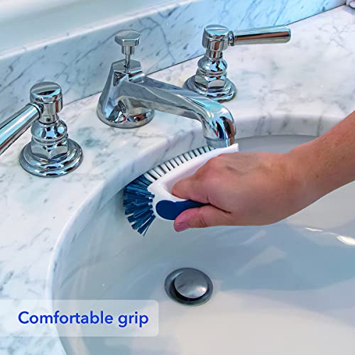 Unger Multi-Purpose Counter & Fixture Scrub Brush - Non-Slip Kitchen & Bathroom Cleaning Tool