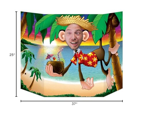 Beistle Luau Monkey Photo Prop Pack of 2