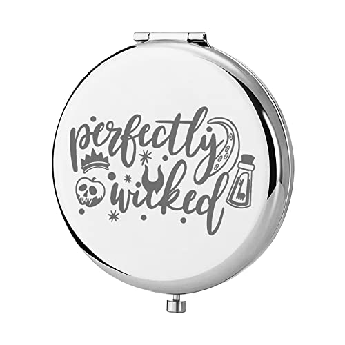 Villains Perfectly Wicked Stainless Steel Pocket Mirror - 2.55 Inch