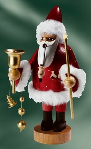 KWO Red Santa German Incense Smoker – Handcrafted Erzgebirge Christmas Figure