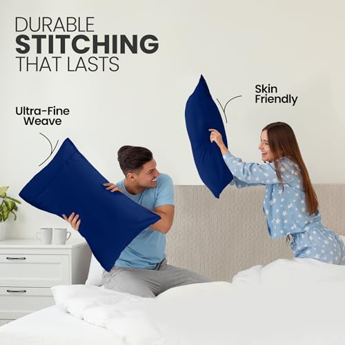 Royal Blue Pillow Cases Set of 4 - Ultra Soft Microfiber Covers