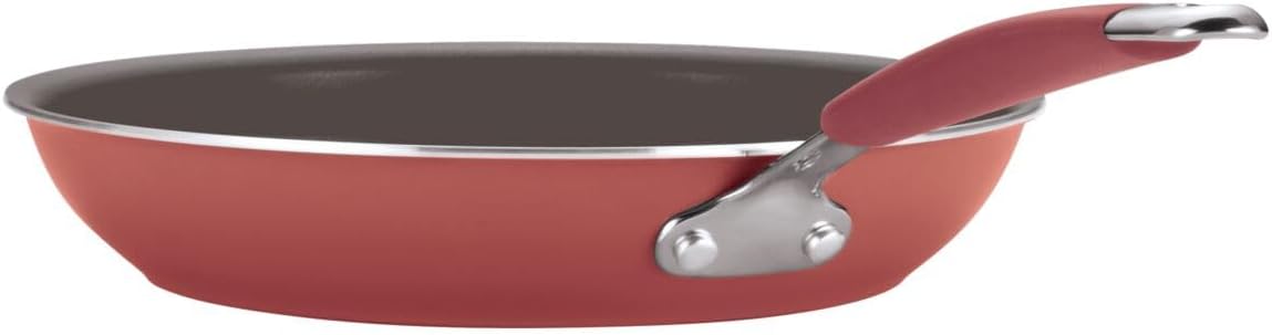 Rachael Ray Cucina Nonstick Cookware Set - 12 Piece in Cranberry Red for Effortless Cooking