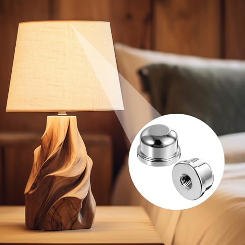 4 Pcs Lamp Finials - Bronze & Silver Replacement Parts