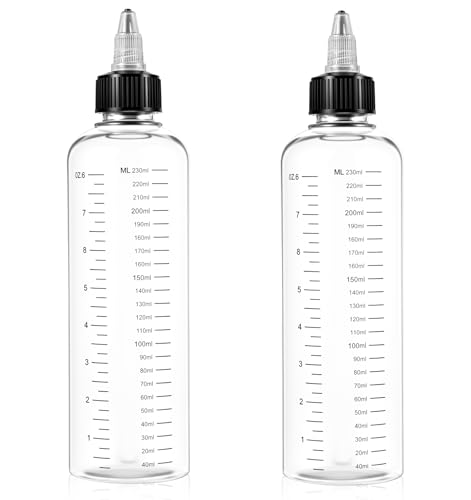 Hair Applicator Bottles 2-Pack Squeeze Root Dye & Oil Dispenser