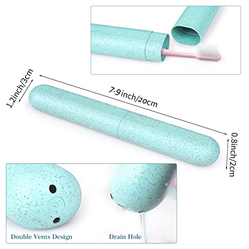 Hooqict 4 Pack Travel Toothbrush Case Portable Plastic Holder