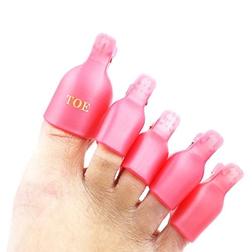 KADS Reusable Gel Nail Polish Remover Clips 10-Pack Soak Off Cap Tool