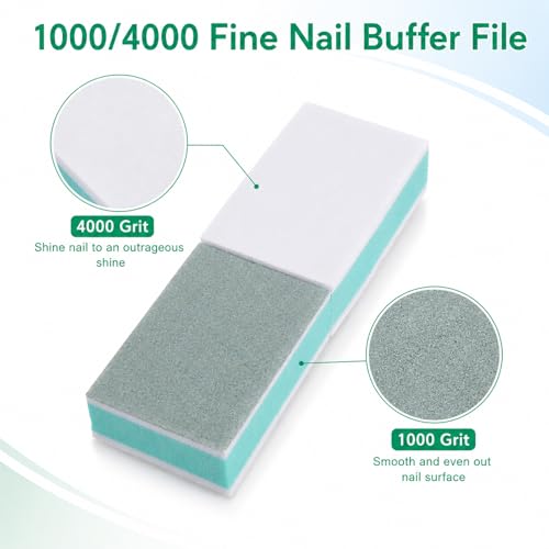 Zelphvt 30 Pack Mini Nail Buffer Blocks and Shine Kit for Natural Nails