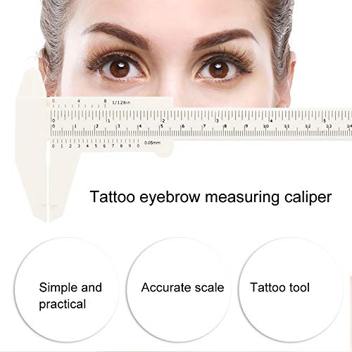 Salmue Adjustable Eyebrow Tattoo Ruler Golden Ratio Microblading Caliper