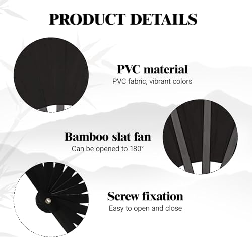 Panthra Satin Hand Fan for Line Dancing - Foldable & Lightweight