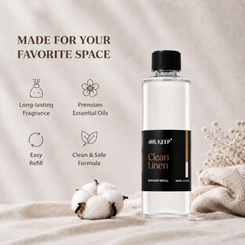 Clean Linen Reed Diffuser Refill - 6.76 fl oz Premium Aroma Oil
