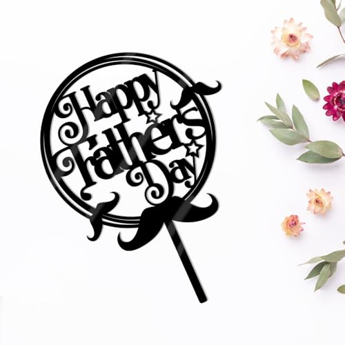 Happy Father's Day Acrylic Cake Topper - Best Dad Decoration