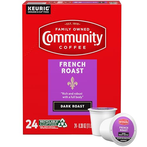 Community Coffee French Roast Extra Dark Coffee Pods 24 Count - Keurig Compatible