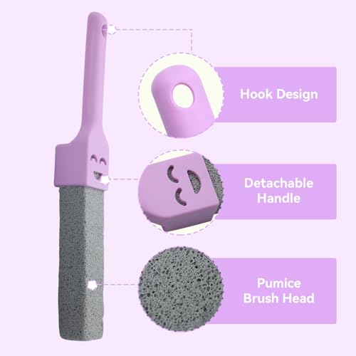 12 Pack Pumice Stones with Handles for Toilet and Surface Cleaning - SilkGleam