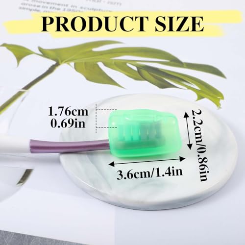 Xinjoduz 10-Pack Toothbrush Head Cover Caps for Travel, Portable Dustproof Protector