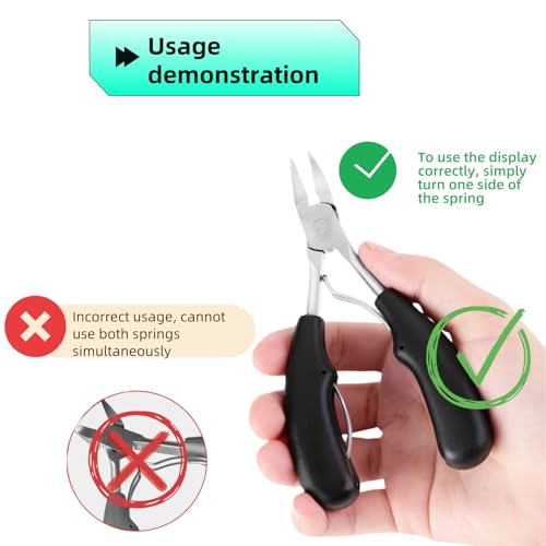 Professional Toenail Clippers for Thick and Ingrown Nails, Stainless Steel