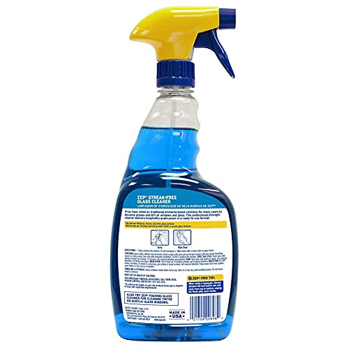 Zep Streak-Free Glass Cleaner 32 oz - Fast-Drying Formula