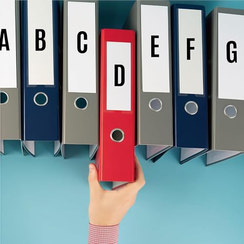 2200PCS Waterproof Vinyl Letter Stickers - 1 Inch Black Alphabet