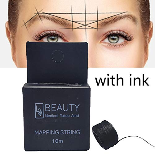 BOLUOYIN Pre-Inked Brow Mapping String for Microblading & PMU