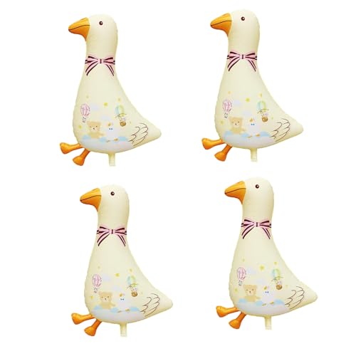 4-Pack Silly Goose Foil Mylar Balloons for Birthday Party and Baby Shower