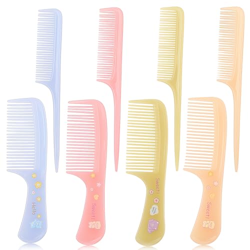 LUSTRIB 8Pcs Baby Hair Comb Set Cute Bear Toddler Grooming Kit