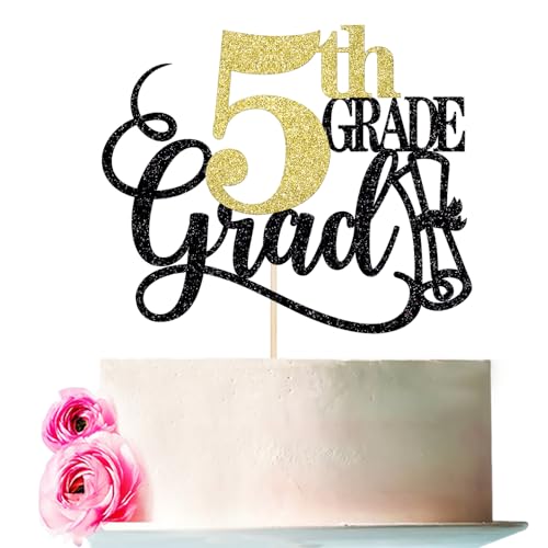 Congrats Grad Cake Topper 2026 - 5th Grade Graduation Decorations