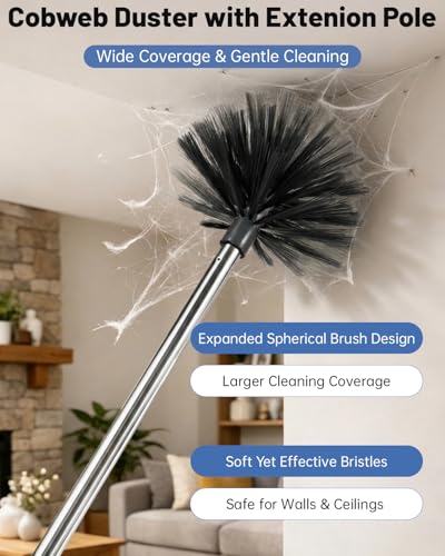 3-in-1 Duster Cleaning Kit with Extension Pole for High Ceilings