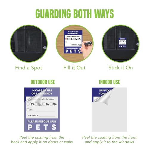 JOR Pet Alert Safety Stickers - Emergency Rescue Alerts for Pets