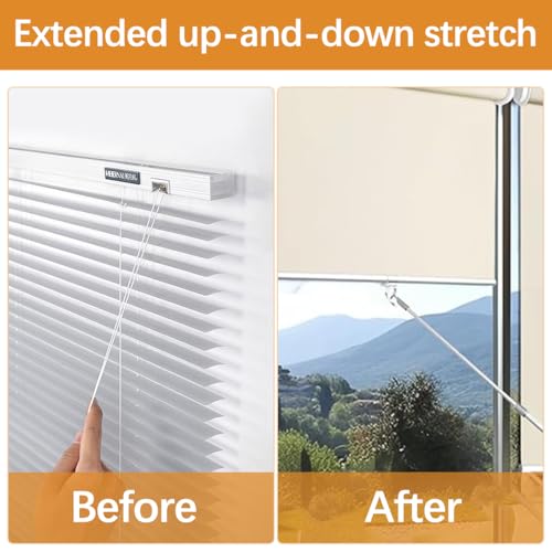 Adjustable Cordless Blind Extension Pole, 16"-60" Telescopic Wand