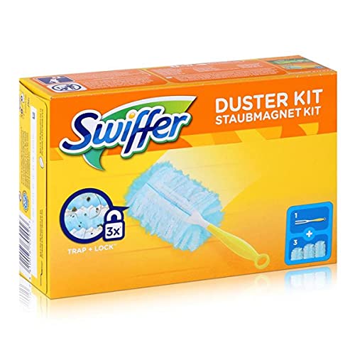 Swiffer Dust Magnet Starter Kit with 1 Handle and 3 Refill Pads