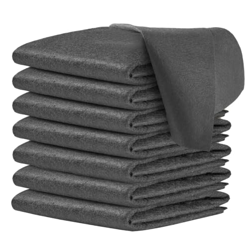 DyPinYise 8PCS Black Reusable Microfiber Cleaning Cloths - Thickened, Streak-Free
