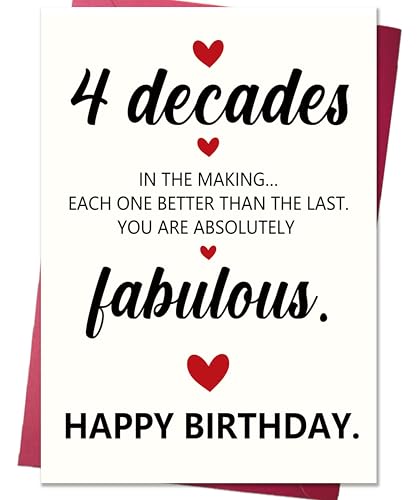 40th Birthday Card for Men & Women | Heartwarming Gift with Envelope