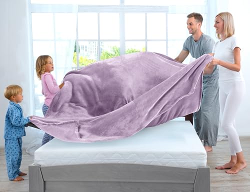 Utopia Bedding Twin Size Lilac Fleece Blanket (60x80 Inches)
