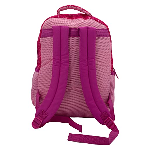 Barbie & Friends Cosplay Backpack, Girls Bookbag with Adjustable Shoulder Straps & Padded Back, 16¡± School Bag w/3D Skirt and Metallic Fabric Tiara.