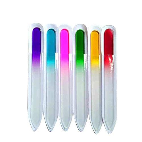 Glass Nail File Set 5-Piece Professional Double-Sided Crystal Manicure