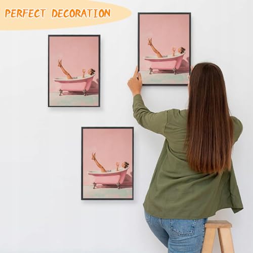 GUMITOON Pink Bathroom Diamond Art Kit - Full Drill 12"x16"