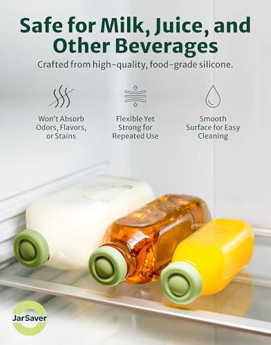 JARSAVER® Silicone Replacement Caps for 48mm Milk Bottles - 2 Pack