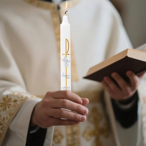 Ohmique Baptism Candle Style1 - Elegant Candle for Boys & Girls