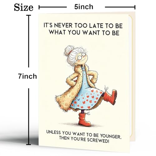 Funny Birthday Card for Women - ZC-008, Relatable Humor
