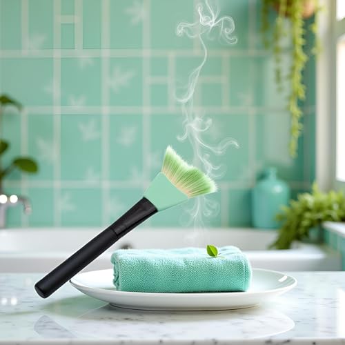 Pxiryanlow Mint Green Silicone Face Mask Applicator Brush for Mud Masks